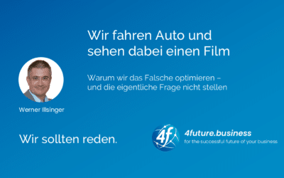 Wir fahren Auto und sehen dabei einen Film